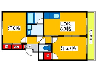 SUNCTY HIKOTA  A-1の物件間取画像